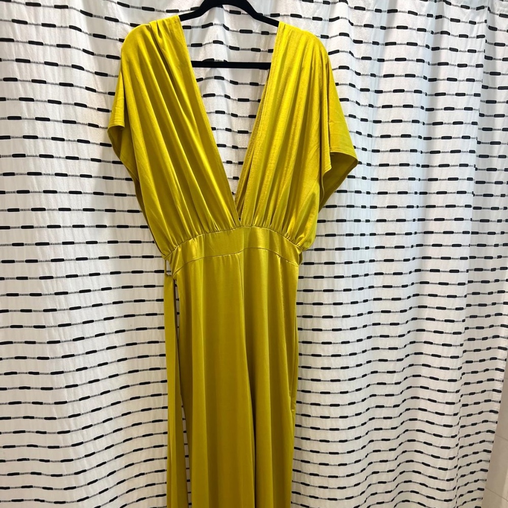 Silky low cut front Jumpsuit